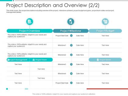 Project description and overview team project engagement management process ppt structure