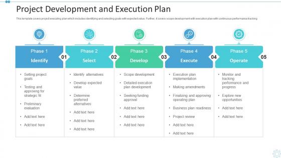 Project development and execution plan