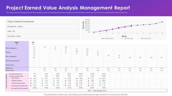 Project Earned Value Analysis Management Report