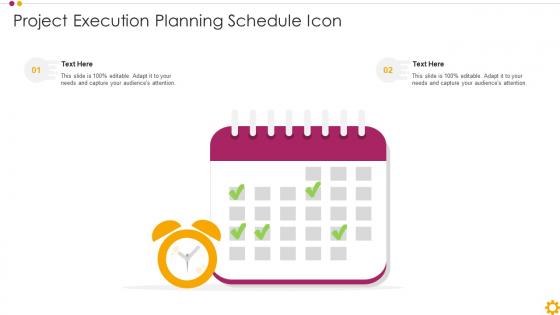 Project Execution Planning Schedule Icon