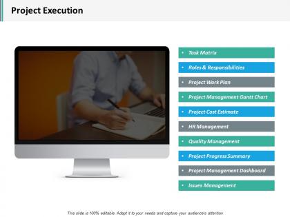 Project execution ppt infographics smartart