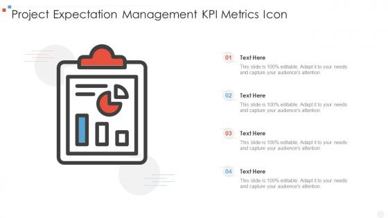 Project expectation management kpi metrics icon