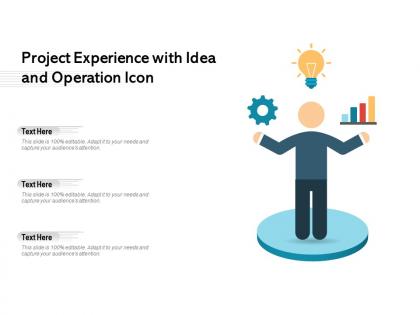 Project experience with idea and operation icon