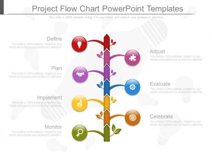 Project flow chart powerpoint templates