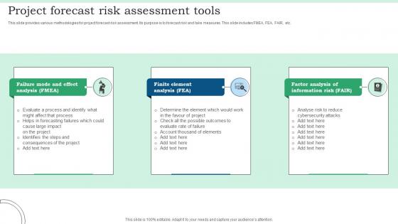 Project Forecast Risk Assessment Tools