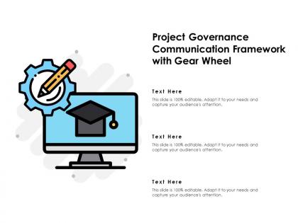 Project governance communication framework with gear wheel