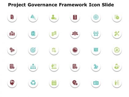 Project governance framework icon slide ppt powerpoint presentation file icon
