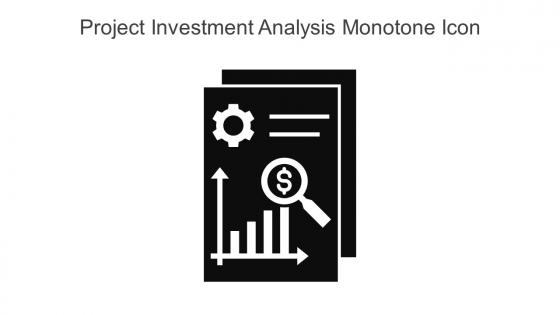 Project Investment Analysis Monotone Icon In Powerpoint Pptx Png And Editable Eps Format
