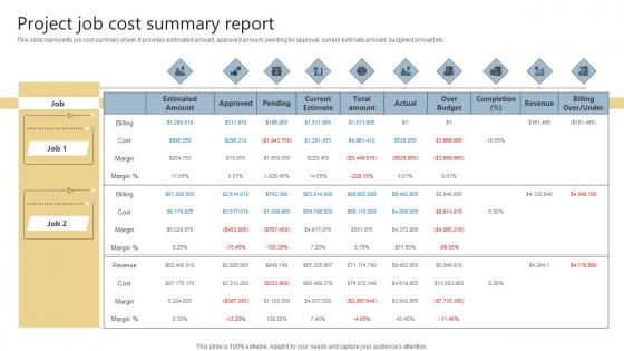 Project Job Cost Summary Report