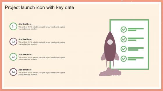 Project Launch Icon With Key Date