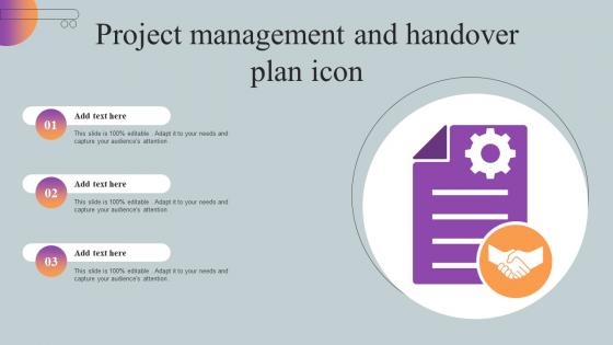 Project Management And Handover Plan Icon