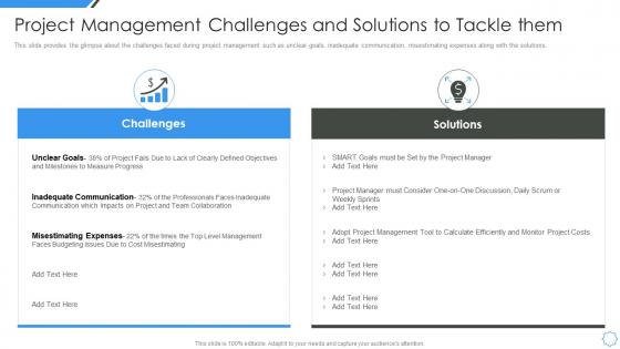 Project Challenges And Solutions - Slide Team