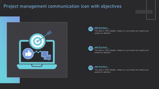 Project Management Communication Icon With Objectives