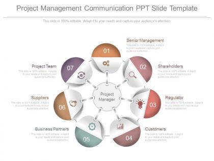 Project management communication ppt slide template