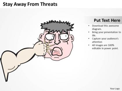 Project management consultant away from threats powerpoint templates ppt backgrounds for slides 0617