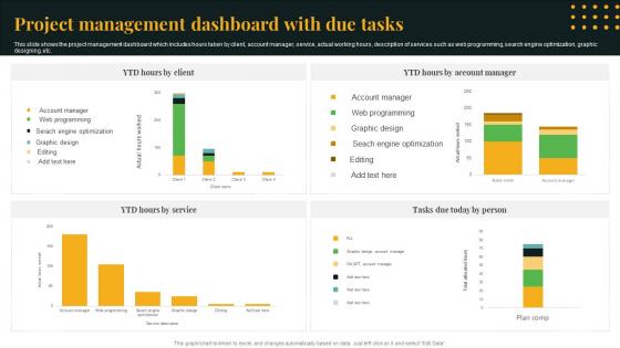 Project Management Dashboard With Due Tasks