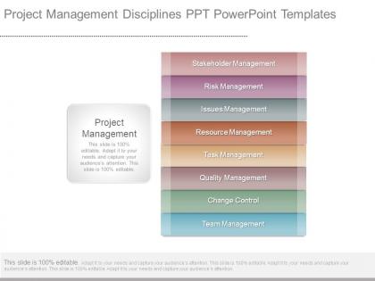 Project management disciplines ppt powerpoint templates