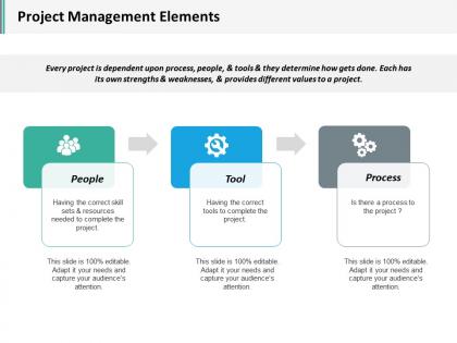 Project management elements ppt inspiration infographics