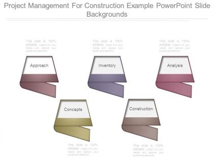 Project management for construction example powerpoint slide backgrounds