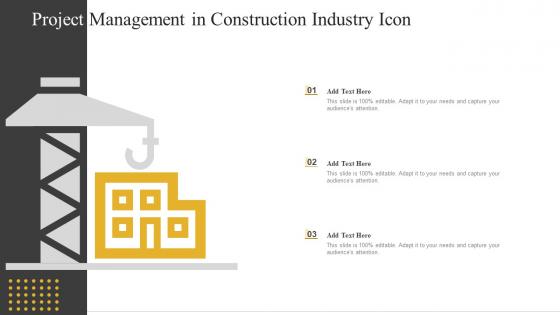 Project Management In Construction Industry Icon