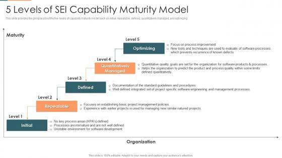 Project management plan for spi 5 levels of sei capability maturity model