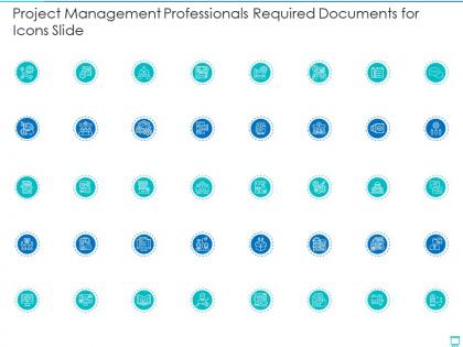Project management professionals required documents for icons slide