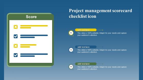 Project Management Scorecard Checklist Icon
