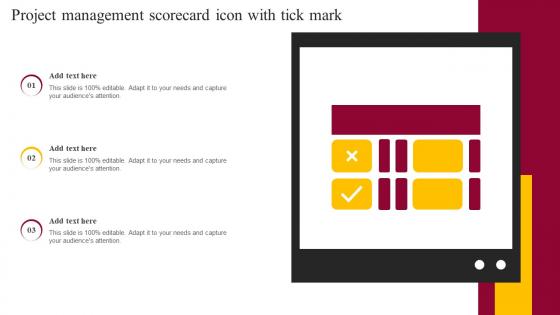 Project Management Scorecard Icon With Tick Mark