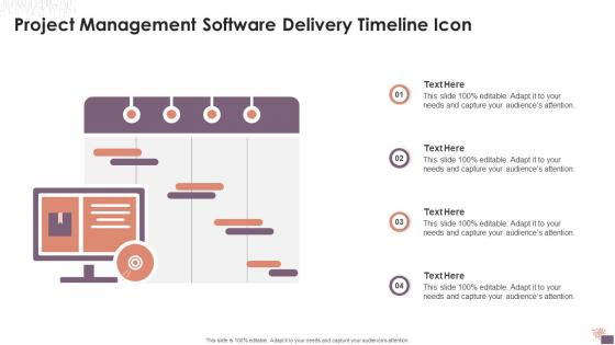 Project Management Software Delivery Timeline Icon