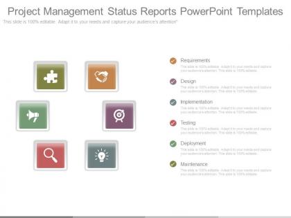 Project management status reports powerpoint templates