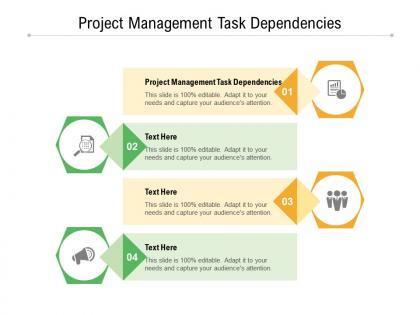 Project management task dependencies ppt powerpoint presentation pictures styles cpb