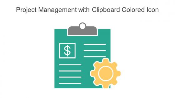 Project Management With Clipboard Colored Icon In Powerpoint Pptx Png And Editable Eps Format