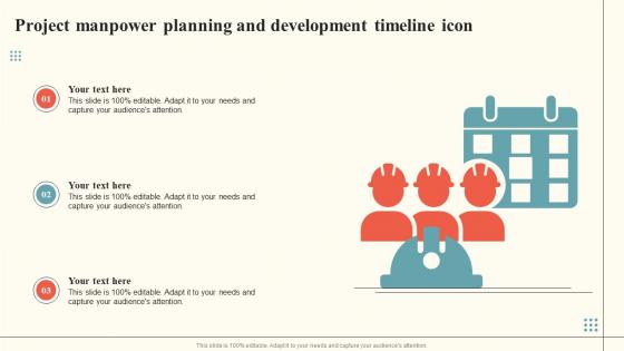 Project Manpower Planning And Development Timeline Icon