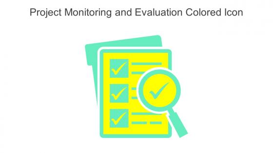 Project Monitoring And Evaluation Colored Icon In Powerpoint Pptx Png And Editable Eps Format