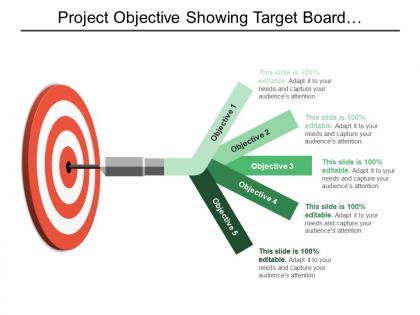 Project objective showing target board with 5 objective options