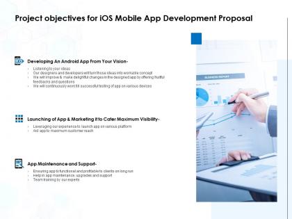 Project objectives for ios mobile app development proposal ppt clipart images