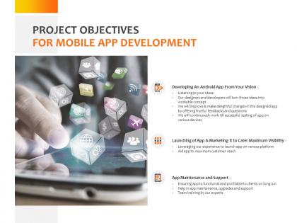 Project objectives for mobile app development ppt powerpoint presentation gallery
