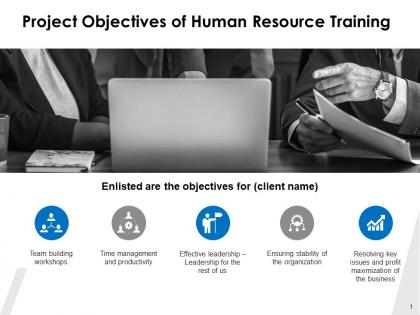 Project objectives of human resource training ppt powerpoint presentation inspiration