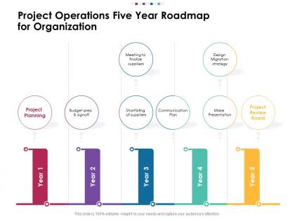 Project operations five year roadmap for organization