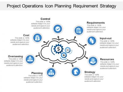 Project operations icon planning requirement strategy
