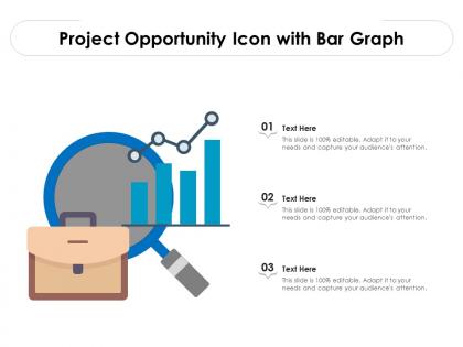 Project opportunity icon with bar graph
