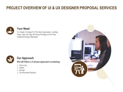 Project overview of ui and ux designer proposal services ppt powerpoint presentation professional