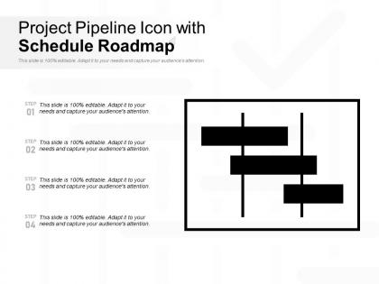 Project pipeline icon with schedule roadmap