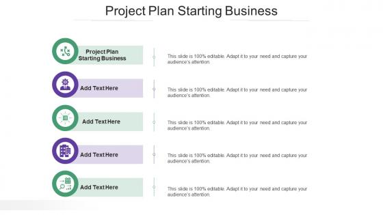 Project Plan Starting Business Ppt Powerpoint Presentation Icon Diagrams Cpb