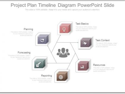Project plan timeline diagram powerpoint slide