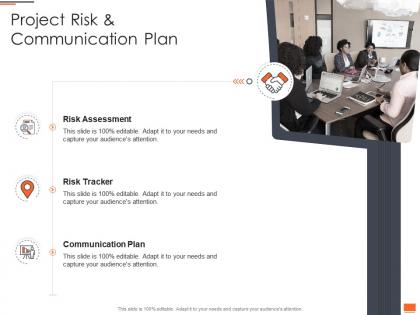 Project planning and governance project risk and communication plan ppt graphics