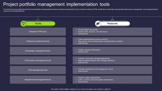Project Portfolio Management Implementation Tools