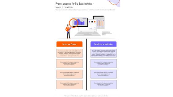 Project Proposal For Big Data Analytics Terms And Conditions One Pager Sample Example Document