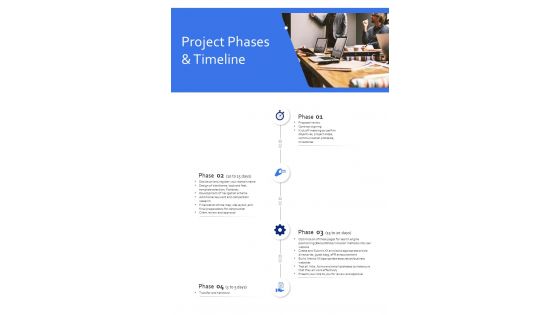 Project Proposal Project Phases And Timeline One Pager Sample Example Document