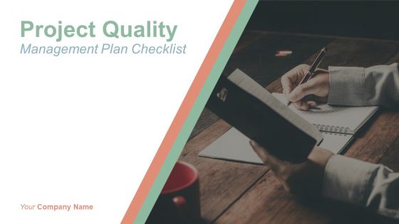 Project quality management plan checklist powerpoint presentation slides